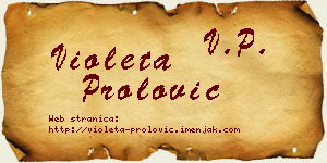 Violeta Prolović vizit kartica